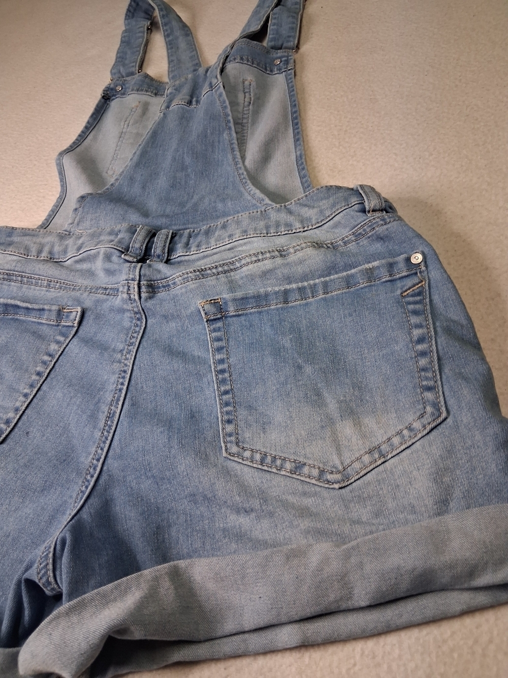 Ardene Junior Women Light Blue Denim Overall Shorts - Picture 7 of 7